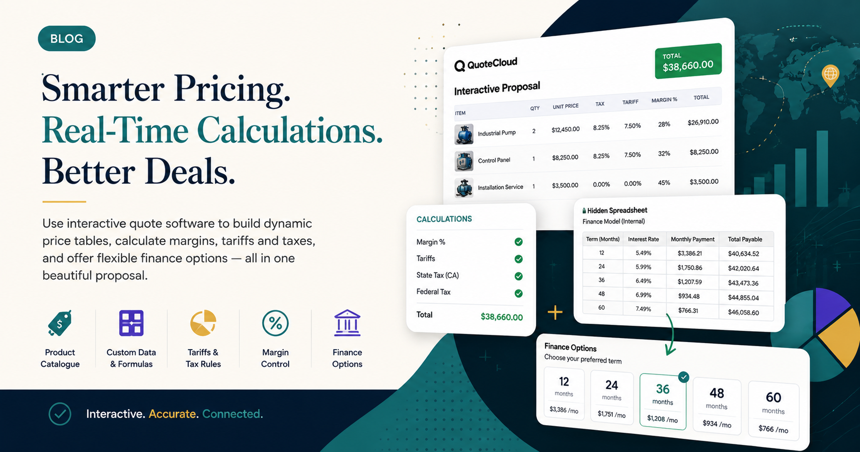 Advanced Sales Quote Software for Tariffs, Tax & Finance Options