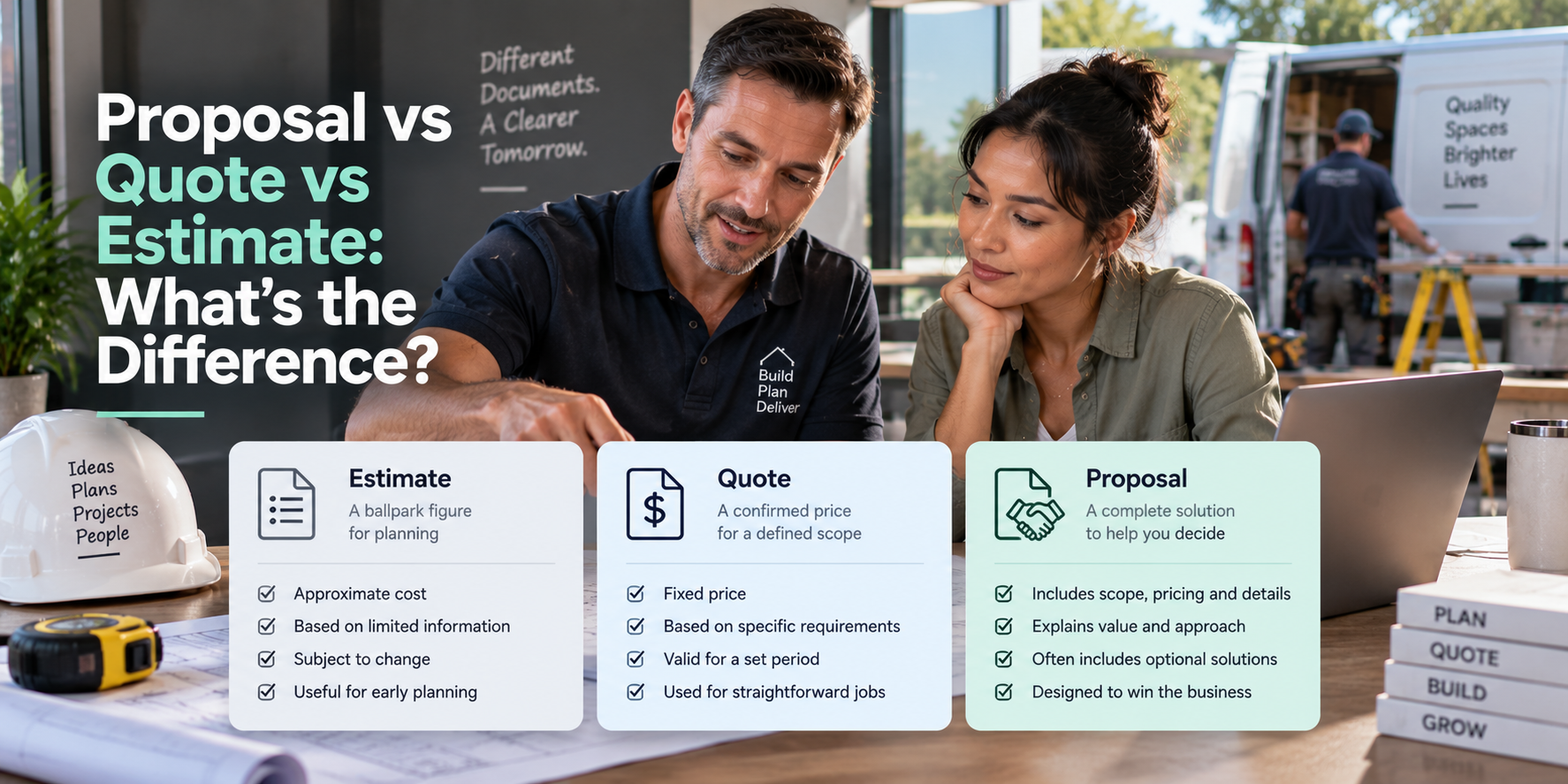 Proposal vs Quote vs Estimate: What's the Difference?