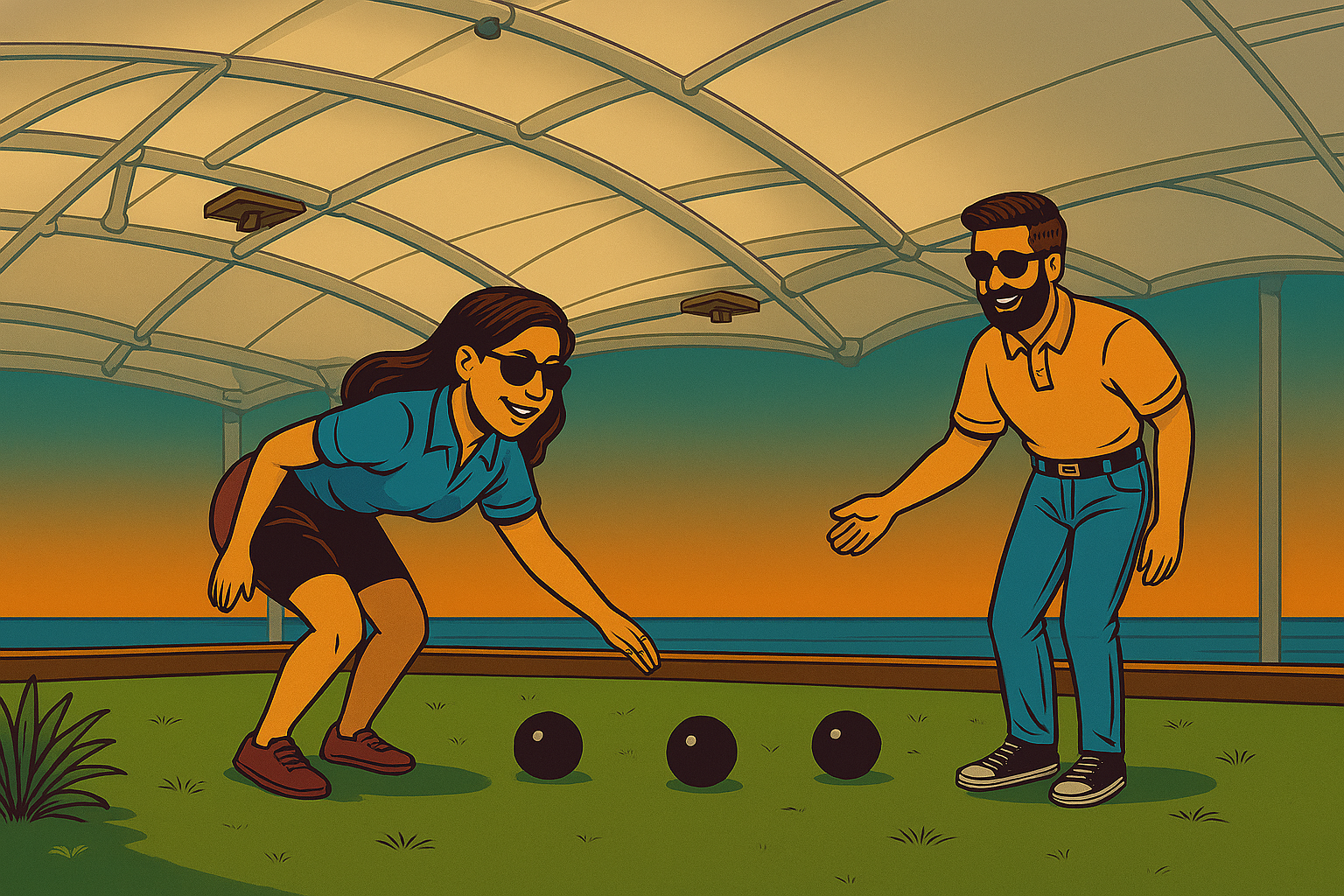Hali Bowling Club | NSW Central Coast | Bar in Budgewoi | Central Coast pubs | Restaurants Central Coast | Best restaurants Central  Coast - Barefoot Bowls - illustration b381c38e-edaa-4b6b-9e3d-5f1b5377250d