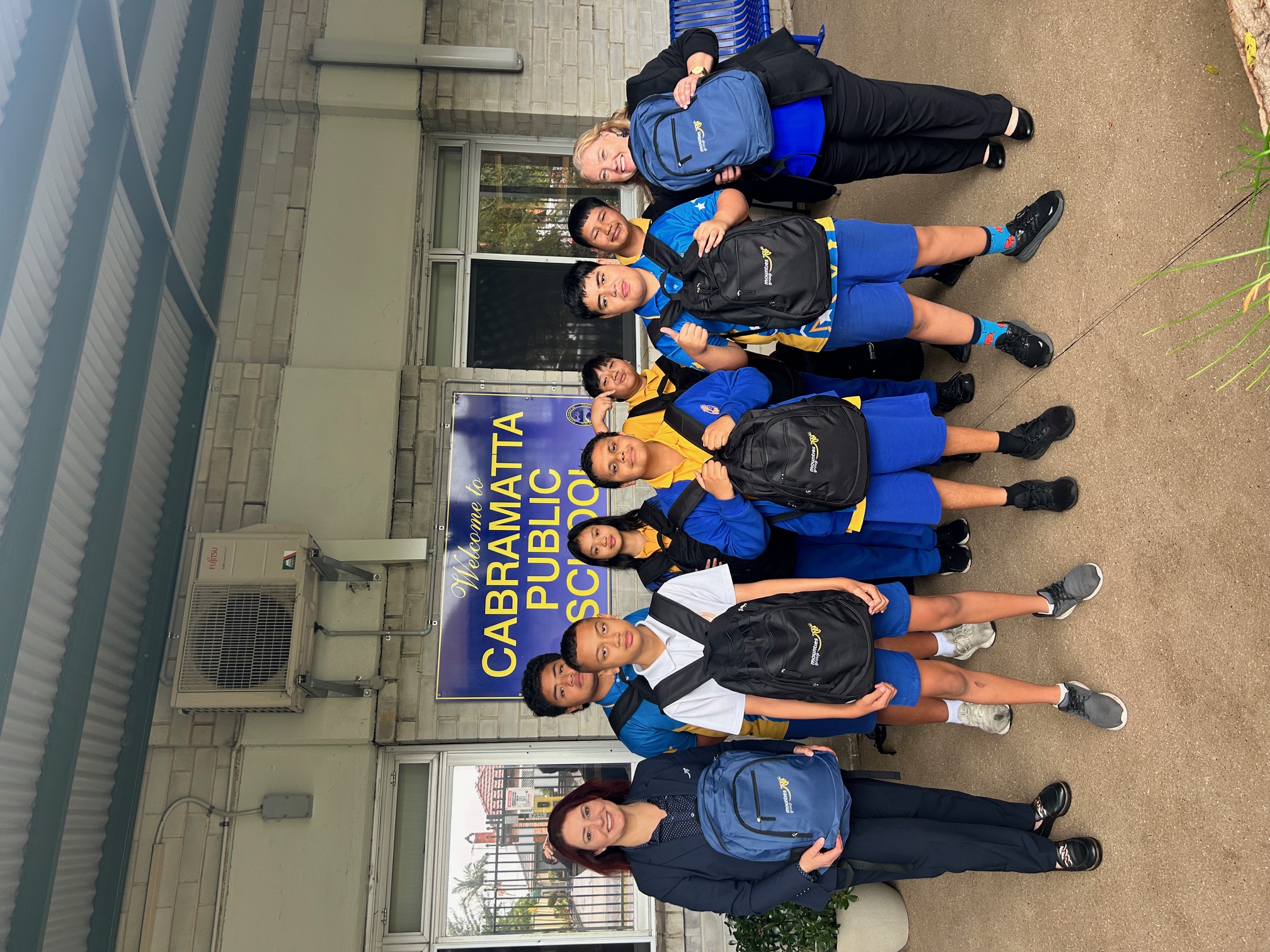 Mounties Group Backpacks Donation